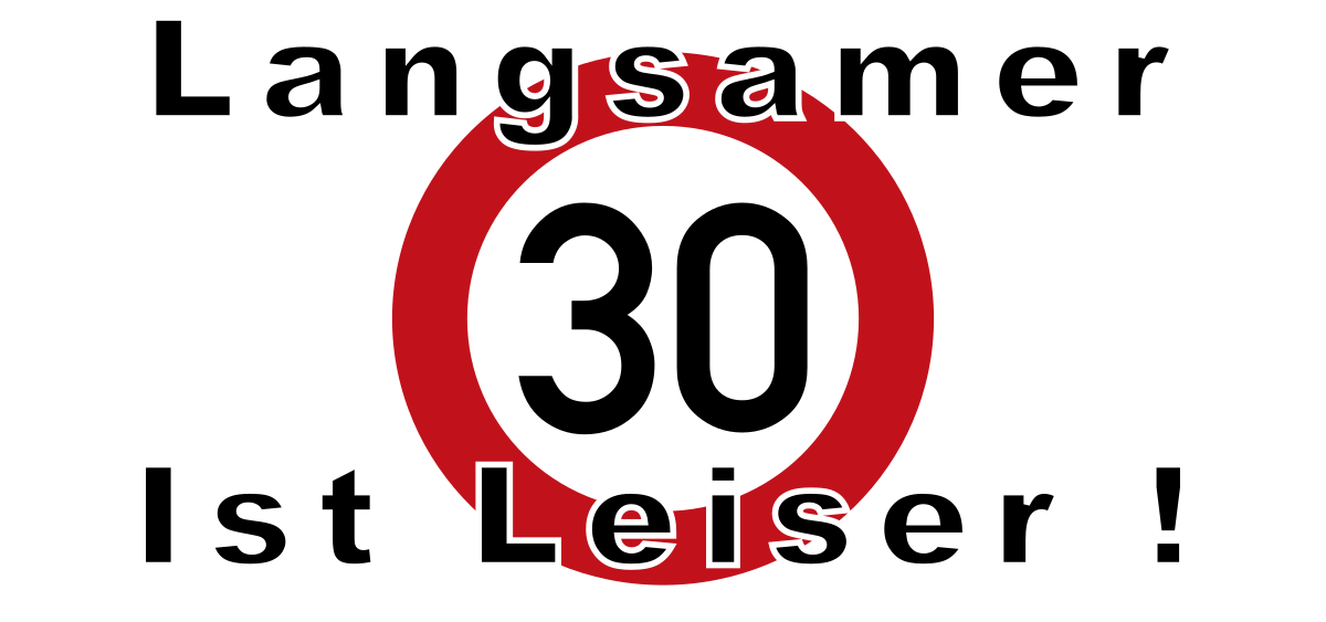 Wir fordern Tempo 30 auf den Durchgangsstraßen